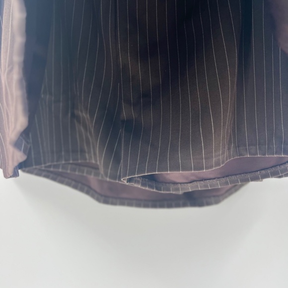 MANIERE DE VOIR RINA PINSTRIPE PLEATED SKORT BROWN NEW SIZE 10 - Picture 5 of 10